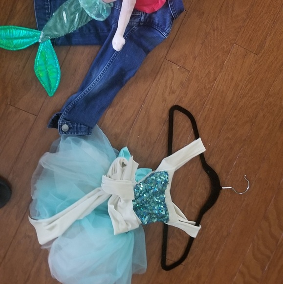 One of a kind Jean jacket Little Mermaid - Picture 7 of 8